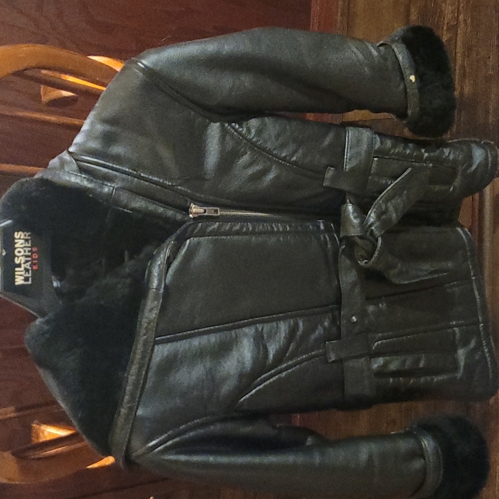 Leather coat